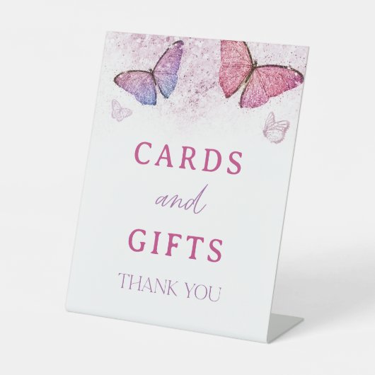 Signe De Table Symbole Petit Papillon 1er Anniversaire Cartes et  (Recto)