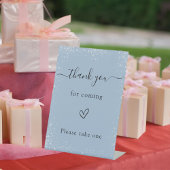 Signe De Table Symbole préféré mariage argent bleu poussiéreux