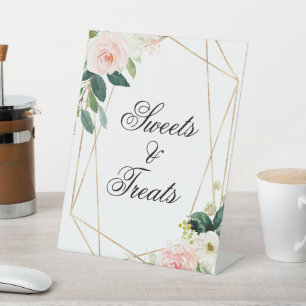 Signe De Table Symbole rose et verdure Feuille Douceurs et Traite