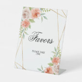 Signe De Table Symbole Rose & Gold Frame Douche Faveurs (Recto)