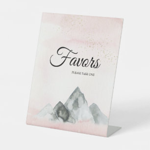 Signe De Table Symbole rose Sunrise Mountain Wedding Favors