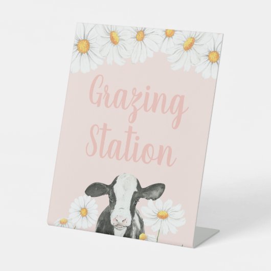 Signe De Table Symbole Saint-Cow Daisy rose Anniversaire (Recto)