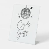 Signe De Table Symbole Silver Disco Ball Cartes et Cadeaux (Recto)