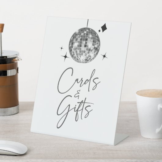 Signe De Table Symbole Silver Disco Ball Cartes et Cadeaux (In SItu)