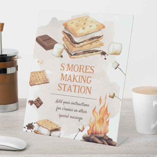 Signe De Table Symbole S'mores Anniversaire (In SItu)