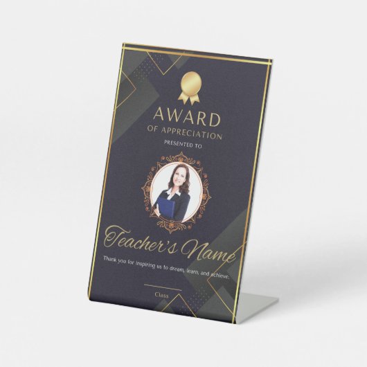 Signe De Table Symbole spécial de la Journée de l'enseignant (Recto)