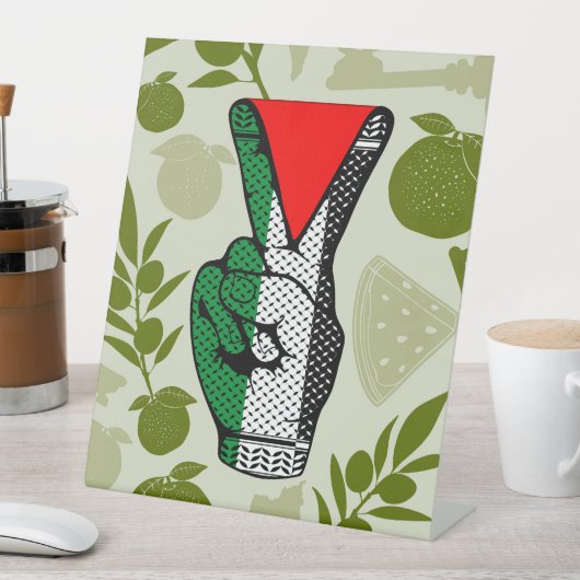 Signe De Table Symbole triangle rouge de résistance à la main du  (In SItu)