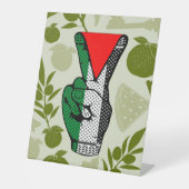 Signe De Table Symbole triangle rouge de résistance à la main du  (Recto)