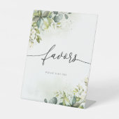 Signe De Table Symbole vert Eucalyptus Fleurs Faveurs (Recto)