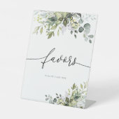 Signe De Table Symbole vert Eucalyptus Fleurs Faveurs (Recto)