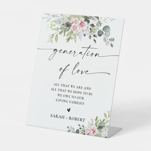 Signe De Table Symbole vert rose pâle Génération de l'amour (Recto)