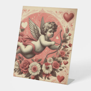 Signe De Table Symbole vintage/Rétro Cupid Saint Valentin