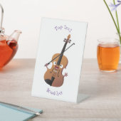 Signe De Table Sympa drôle violon personnage de dessin animé (In SItu)