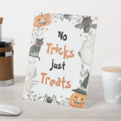 Signe De Table Sympa Halloween Ghost No Tricks Just Traite Signal (In SItu)