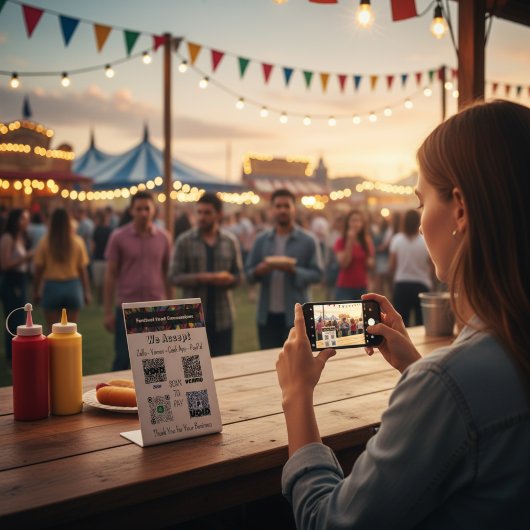 Signe De Table Système De Paiement Sans Cachs Pour Les Festivals 