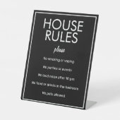 Signe De Table Système moderne de base Black House Rules Guest Pi (Recto)