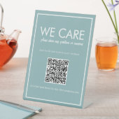 Signe De Table Système moderne Turquoise QR Code Feedback Counter (In SItu)