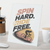 Signe De Table T-shirt Bicycling gratuit à vélo (In SItu)