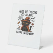 Signe De Table T-Shirt Classique Grumpy Cat Halloween (Recto)