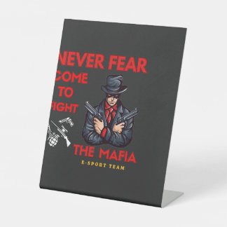 Signe De Table T-shirt de la mascotte de jeu de l'équipe de Mafia