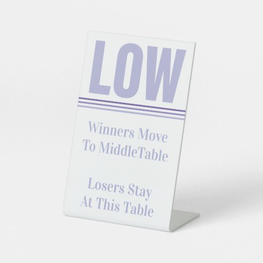 Signe De Table Table basse violet Bunco (Recto)