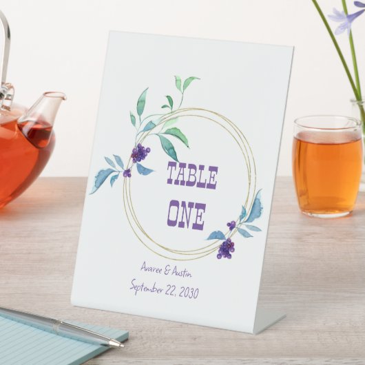 Signe De Table Table Blueberries (In SItu)