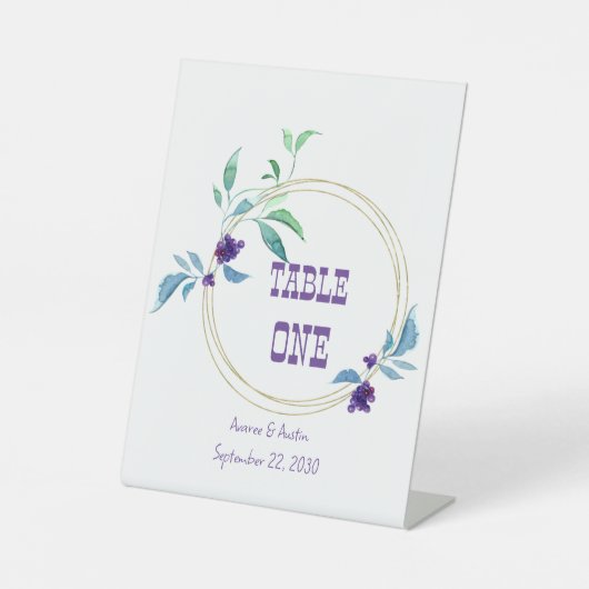 Signe De Table Table Blueberries (Recto)