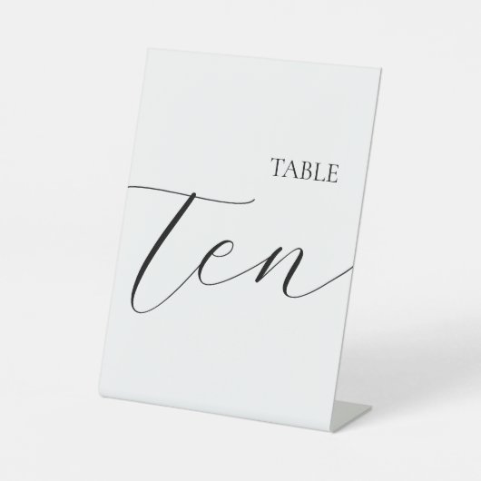 Signe De Table Table Classique Numéro 10 (Recto)