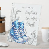 Signe De Table Table d'accueil de la balle Basket bleue (In SItu)