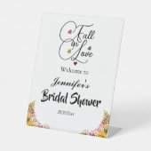 Signe De Table Table de bienvenue pour la douche de mariée "Tombe (Recto)