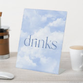 Signe De Table Table de boissons Nuages Étincelants Bleus (In SItu)