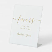 Signe De Table Table de cadeaux de mariage de script moderne en o (Recto)