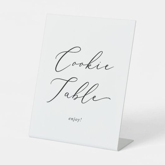 Signe De Table Table de cookies Mariage de calligraphie noire dél (Recto)