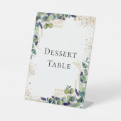 Signe De Table Table de dessert élégante avec verdure d'eucalyptu (Recto)
