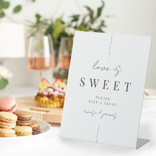 Signe De Table Table de dessert minimaliste Mariage de script mod