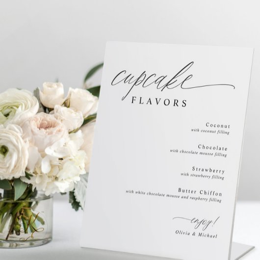 Signe De Table Table de desserts de mariage avec Cupcakes