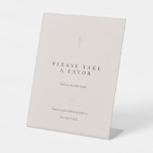 Signe De Table Table de faveur de croix chrétienne minimale Blush (Recto)