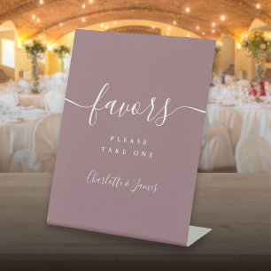 Signe De Table Table de faveurs de mariage à l'écriture moderne m