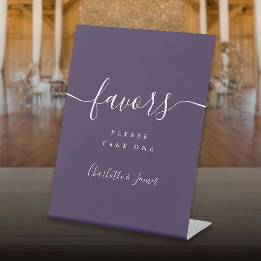Signe De Table Table de faveurs de mariage à l'écriture moderne v