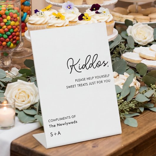Signe De Table Table de friandises simple pour enfants de mariage