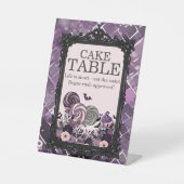 Signe De Table Table de gâteau gothique violet éffrayant (Recto)
