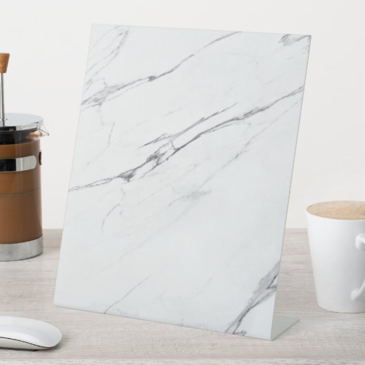 Signe De Table Table de Marbre blanc moderne simple à blanc clair (In SItu)