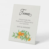 Signe De Table Table de mariage en fleurs orange Favoriser (Recto)
