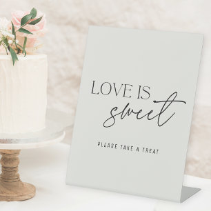 Signe De Table Table de mariage Moderne Beige Love is Sweet