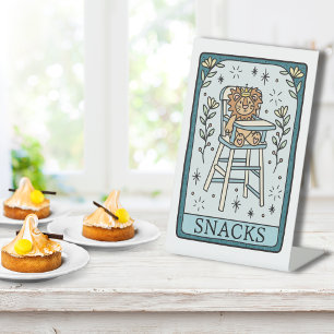 Signe De Table Table de nourriture et de snacks pour Baby Shower 