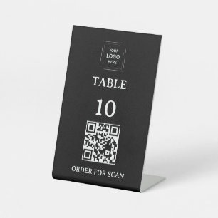 Signe De Table Table de restaurant numéro code QR à scanner pour
