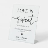 Signe De Table Table de Traitements Sucrés de Mariage Élégant Amo (Recto)