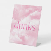 Signe De Table Table des boissons Roses Sparkly Clouds (Recto)