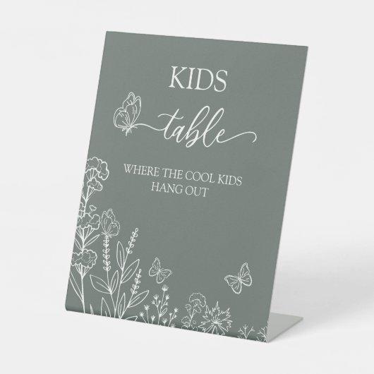 Signe De Table Table des enfants Fleurs de prairie (Recto)