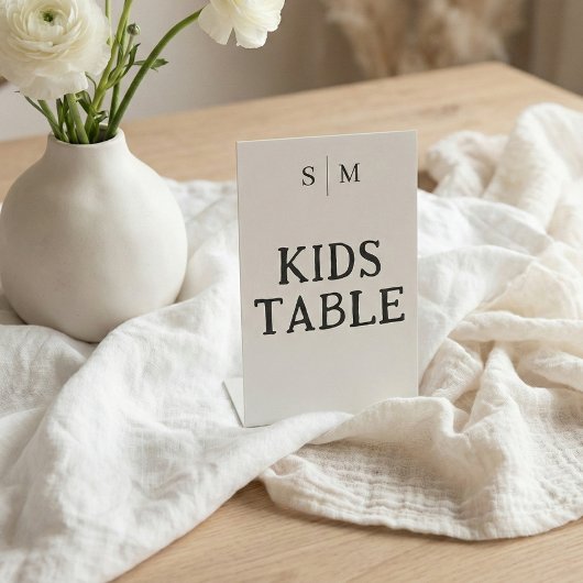 Signe De Table Table des enfants mariage blanc